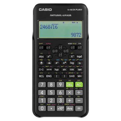 Casio Fx 82Za Plus Ii Black Scientific Calculator PnP