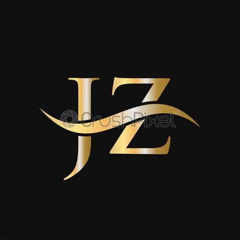 Lettre Jz Logo Design Mod Le Jz J Z Lettre Vecteur Stock