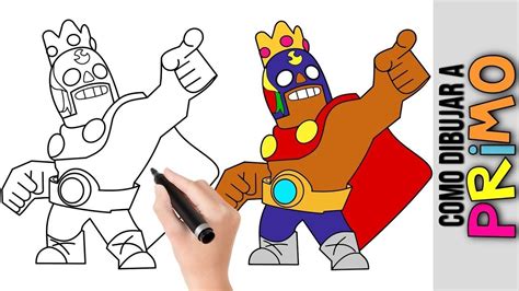 Como Dibujar A Primo De Brawl Stars Dibujos Fáciles Para Dibujar Paso