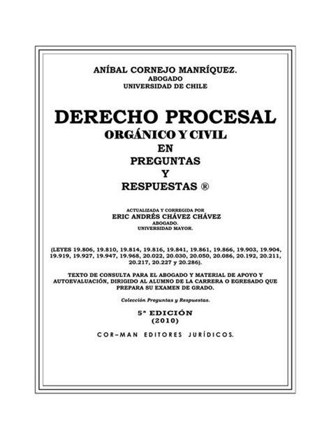 Derecho Procesal Org Nico Y Civil Marcela Ramirez Acu A Udocz