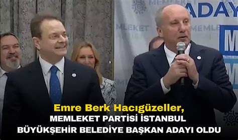 Memleket Partisi nin İstanbul Adayı Berk Hacıgüzeller Oldu Siyaset