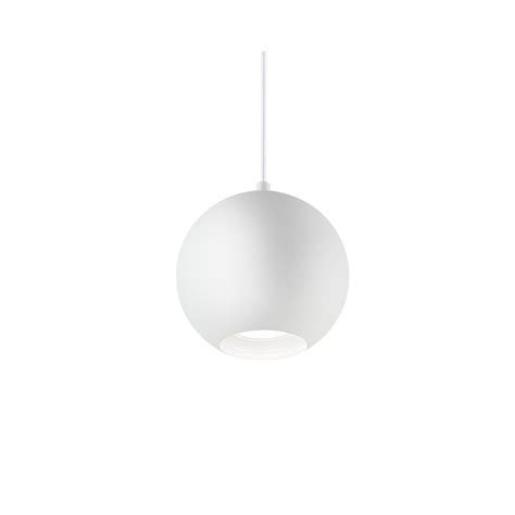 Ideal Lux Mr Jack Large Single Light Ceiling Pendant In White Finish