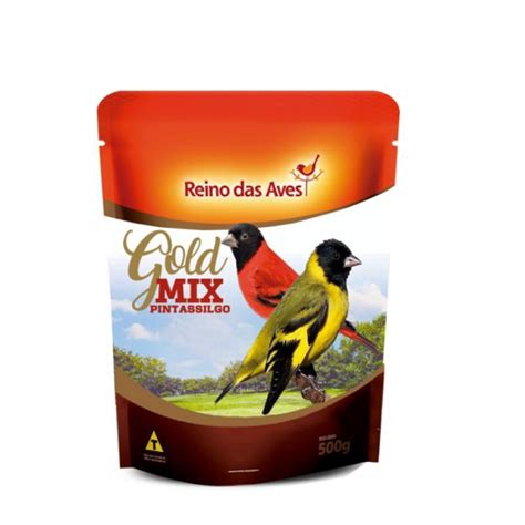 Alimento P Ssaros Pintassilgo Gold Mix Premium Reino Das Aves G