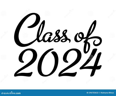 Class Of 2024 Graduation Party Elegant Style Stock Vector Illustration Of Party Inscription