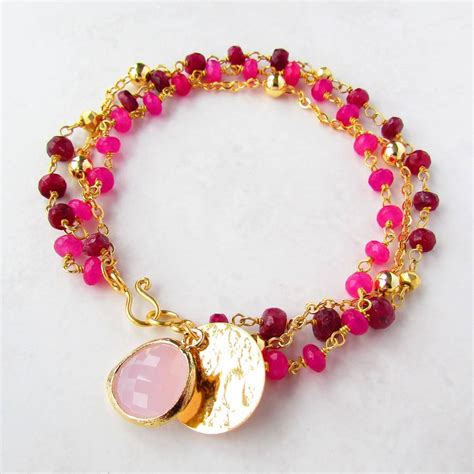 Ruby Birthstone Friendship Bracelet By Misskukie