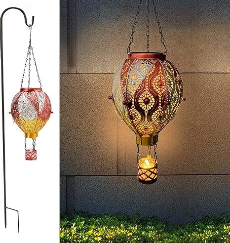 Amazon Hot Air Balloon Hanging Solar Lantern Lights With Shepherd