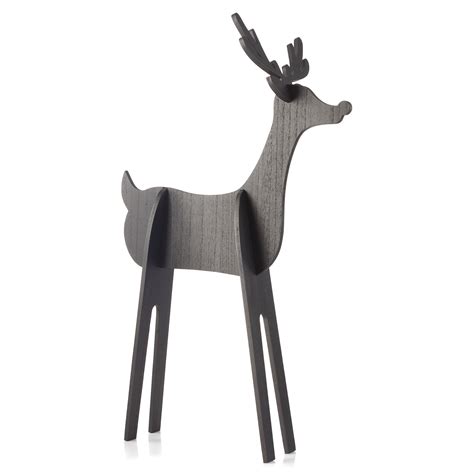 Holiday Time Reindeer Tabletop Decoration Black