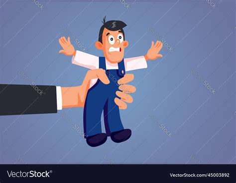 Worker Exploitation By Demanding Boss Business Vector Image