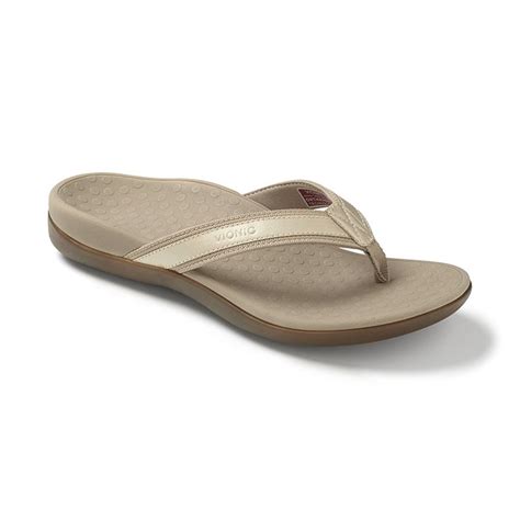 Vionic Islander Orthotic Flip Flops Gold Orthotic Flip Flops Womens