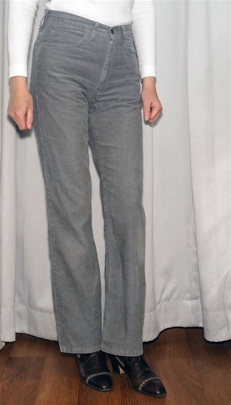 Vintage Levi S 501 Corduroy Grey Pants W30 L32 Etsy