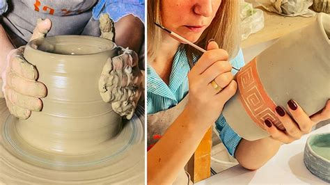 Pot Making With Clay Process Of Clay Pottery Making Youtube