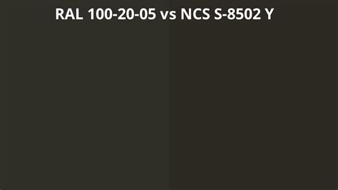 Ral 100 20 05 Vs Ncs S 8502 Y Ral Colour Chart Uk