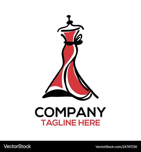 Fashion And Dress Design Logo Royalty Free Vector Image