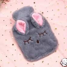 Plush Rabbit Hot Water Bottle Cute Cartoon Water Filled Hot Water Bottle For Winter Soft And