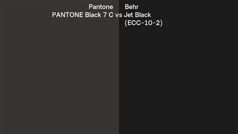 Pantone Black 7 C Vs Behr Jet Black ECC 10 2 Side By Side Comparison