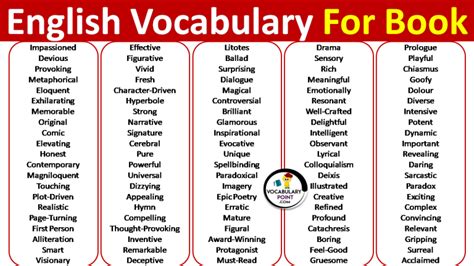 Books Vocabulary List Archives - Vocabulary Point