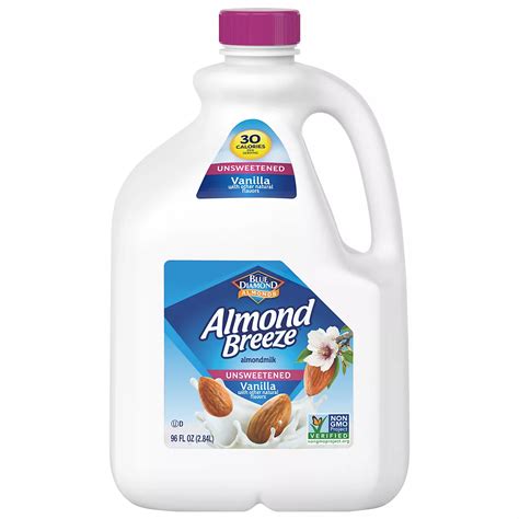 Blue Diamond Almond Breeze Unsweetened Vanilla Almondmilk 96 Fl Oz Bjs Wholesale Club