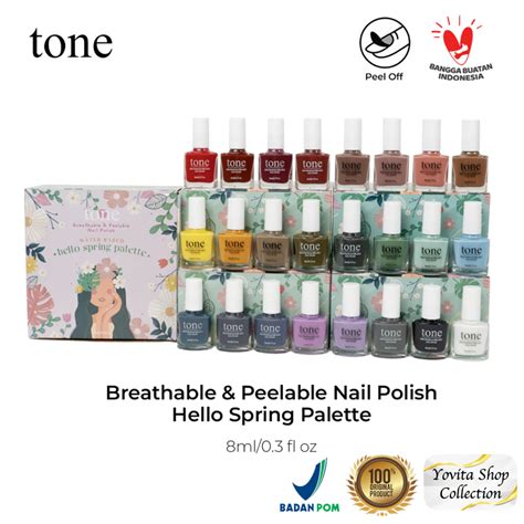 Jual Kutek Tone Peel Off Spring Palette Series Halal 8ml Tone Nail