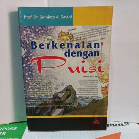 Jual Buku Berkenalan Dengan Puisi Oleh Prof Dr Suminto A Sayuti