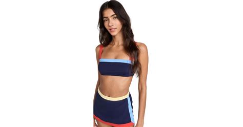 Staud Liv Bikini Top In Blue Lyst