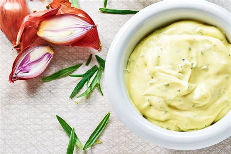 Baked Potatoes And Béarnaise Sauce Fresh Pressed Olive Oil