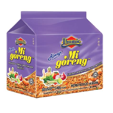 Amazon Ibumie Mee Instant Noodles 80g Mi Goreng Thai Tom Yam 40