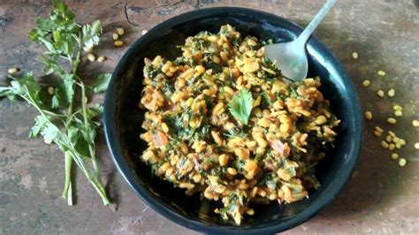 Methi Dal Fry Sauteed Fenugreek Leaves And Yellow Moong Lentils My