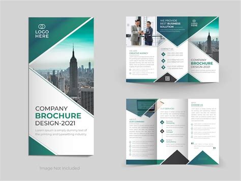 Premium Vector Trifold Brochure Design Template