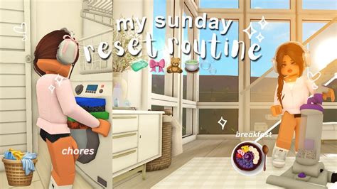 My Sunday Reset Routine Productive Vlog Bloxburg Roleplay Youtube