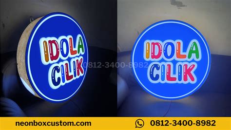 Jual Neon Box Acrylic Bulat Custom Harga Pas Produk Berkualitas