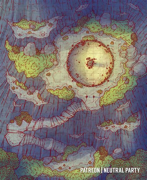 [oc][art] Cliffside Arena Battlemap R Dnd