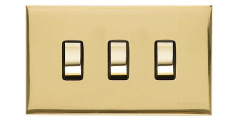 Triple Gang Switch On Double Plate London Architectural Hardware