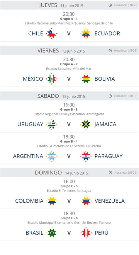 Horarios Partidos Copa America Hoy Programacion De La Copa America