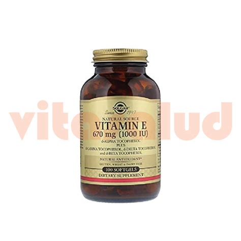 Solgar Vitamina E Iu Mg Tocoferoles Mixtos Capsulas