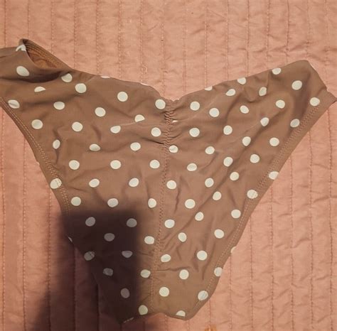 Brown Polka Dot Bikini Bottoms Sz M Ebay