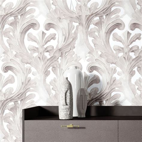 Elegant Damask Wallpaper | Damask Custom Wallpaper | InktopiaDesigns