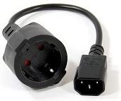 VCOM CE002-CU0.75-0.15M Кабель-переходник UPS- розетка VCOM (IE-320 C14 ...