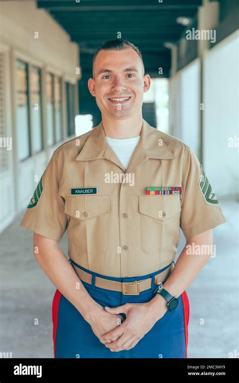 Us Marine Corps Staff Sgt Joshua Knauber A Recruiter With