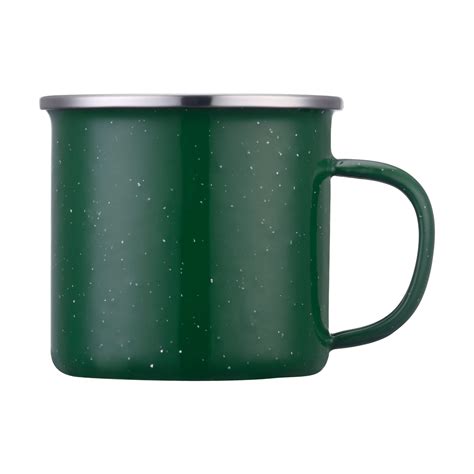 Ithaca Bulk Custom Printed 16oz Speckled Enamel Camping Mug With Stainless Rim Campfire Premiums