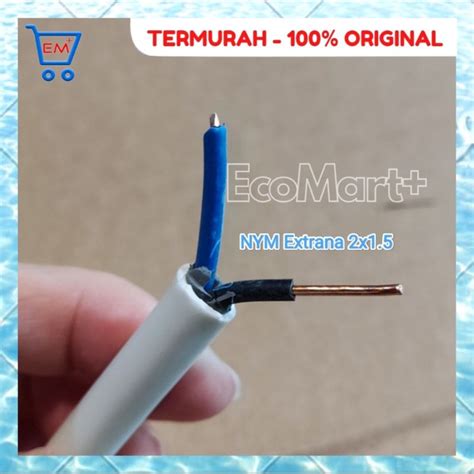 Jual Kabel NYM 2x1 5 Extrana Kabel Listrik Kawat Pembungkus Bodi Putih