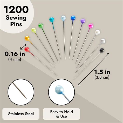 Push Pins Sewing Pins Map Pins 250 Pcs 1 5 Inch Glass Ball Head Pins