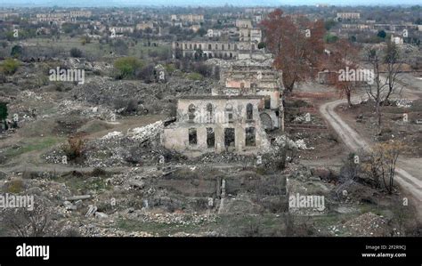 Agdam Azerbaijan December 14 Ruins Of A Building In The Town Of