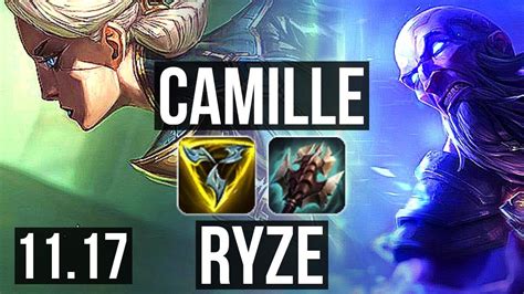 CAMILLE Vs RYZE TOP 1600 Games 1 8M Mastery 6 Solo Kills BR