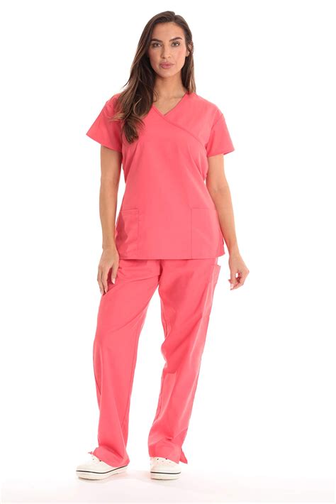 Just Love Womens Scrub Sets Medical Scrubs Mock Wrap Comfortable