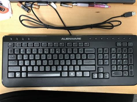 Dell Alienware Black Usb Wired Computer Pc Gaming Multimedia Keyboard