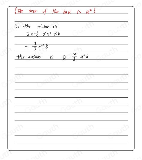Solved Which Expression Represents The Volume Of The Octahedron Shown