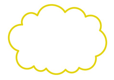雲形枠（シンプル線）～シンプルな無料のフリーイラスト素材