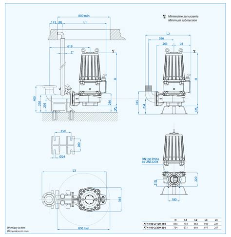 ATH 100-2/250 (25 kW, 400 V) submersible pump