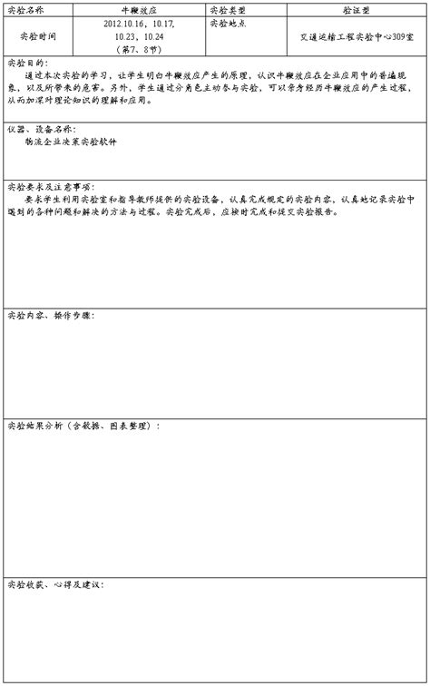 牛鞭效应实验报告（八篇） 范文118