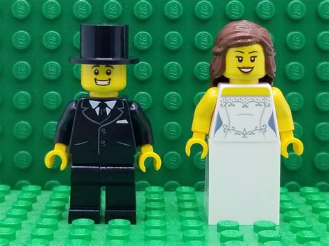 Lego Wedding Bride And Groom Cake Topper Minifigure Minifig Etsy France